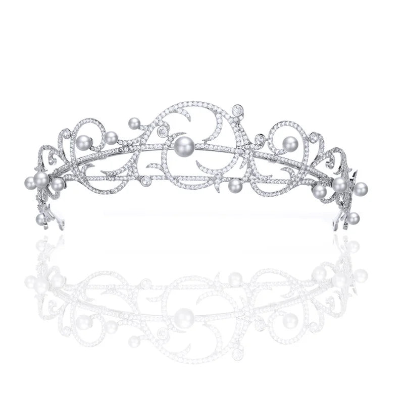 Luxury  Zirconia Crown Accessories Princess  Crystal Queens