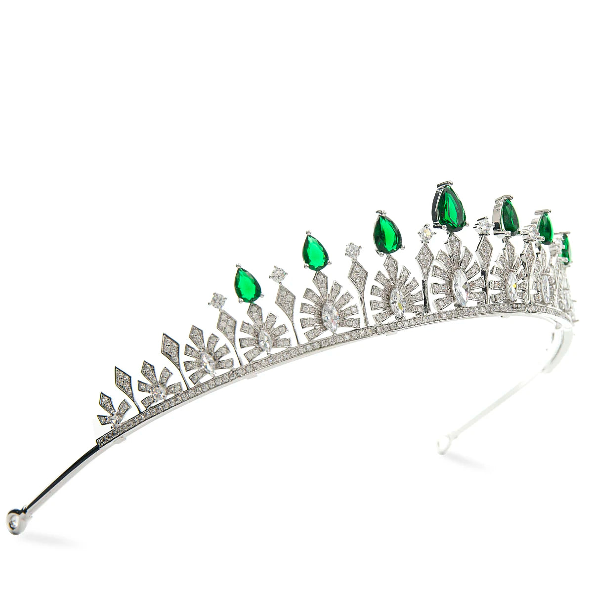 Classic Green Zirconia Luxury  Zirconia Crown Accessories Princess  Crystal Queens