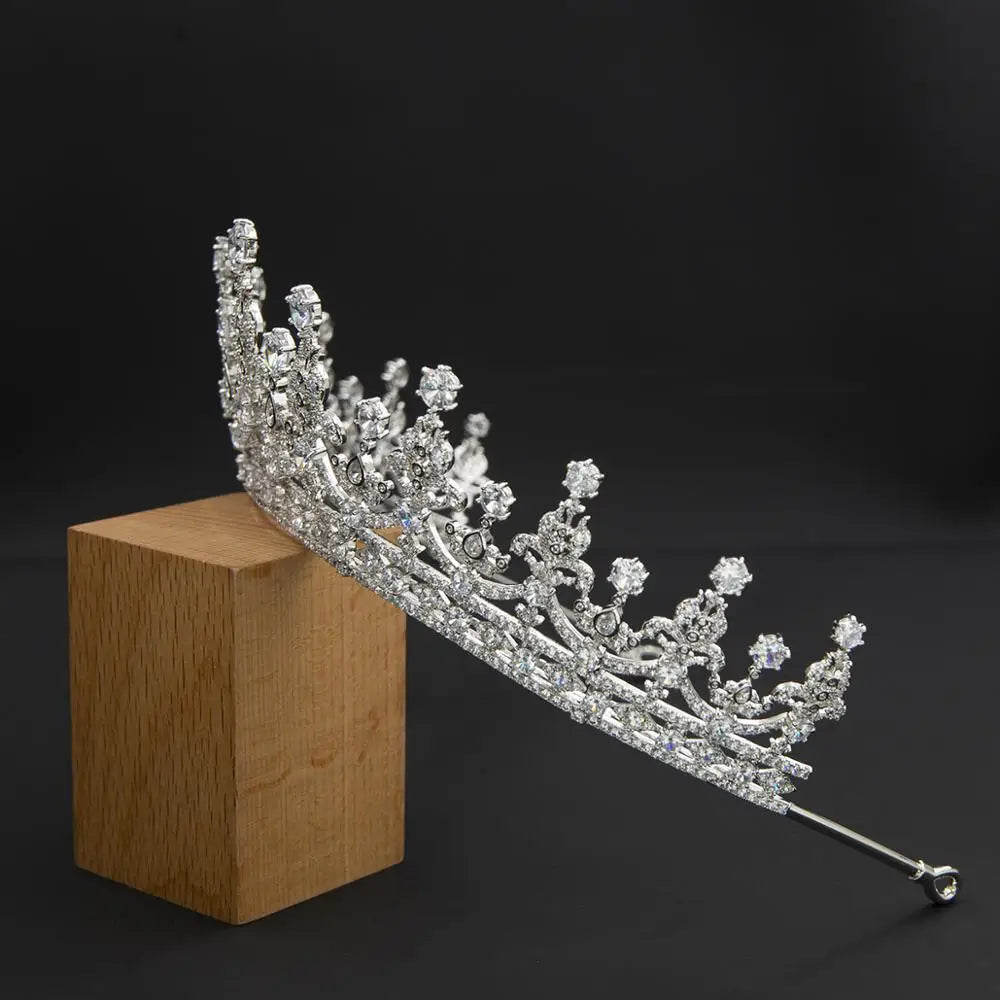 Classic Zirconia Royal Crystal Princess Crown