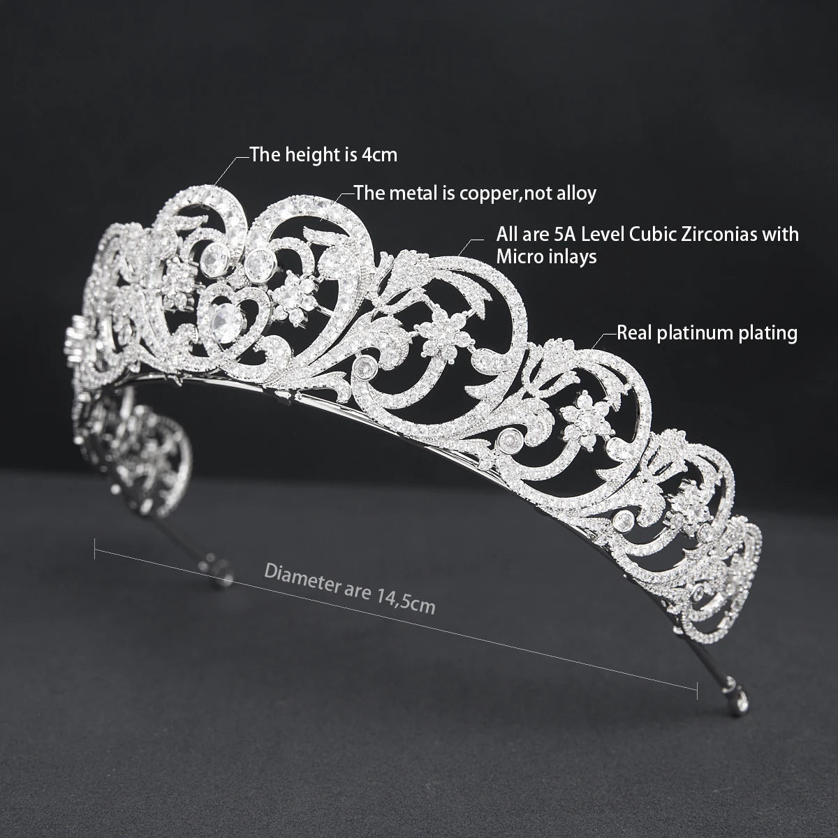 Zirconia Royal  Princess Head Jewelry