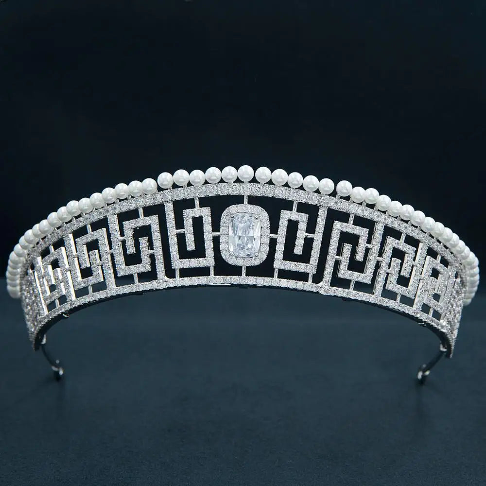 Luxury  Zirconia Crown Accessories Princess  Crystal Queens