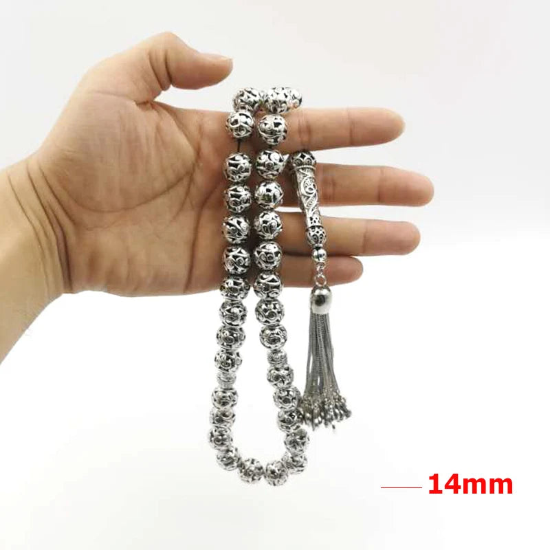 Big size Tasbih Metal beads Eid gift RAMADAN arabic fashion accessories bracelet Misbaha high quality islamic Muslim rosary