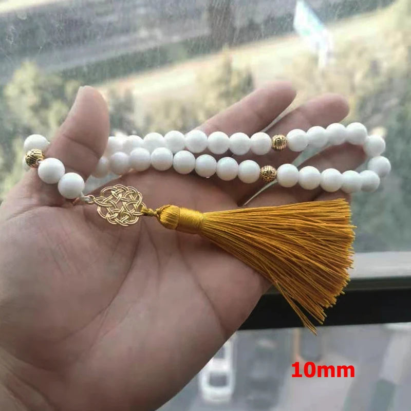 Tasbih 2021 islamic fashion product  White ceramic Muslim Misbaha Rosary bead Bracelet arabic Eid gift jewelry Accessories