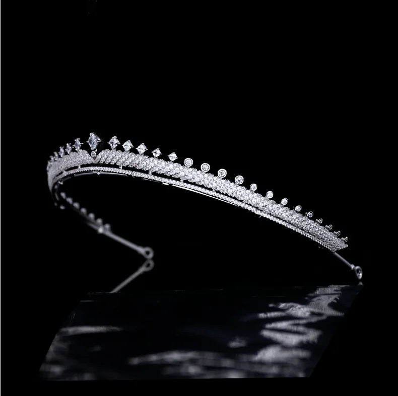 New Simple Wedding  Full Zircon Crown wedding Bride Tiara Crystal  Wedding Hair Accessories Jewelry Crowns For Women HT21014