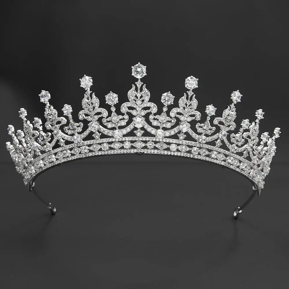 Classic Zirconia Royal Crystal Princess Crown