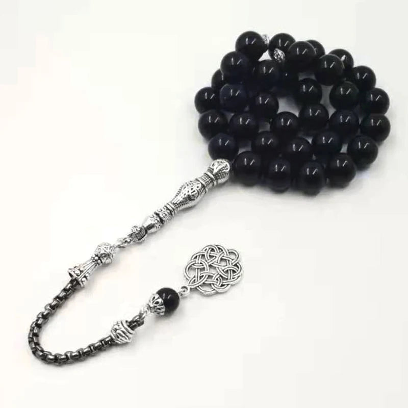 33 Tasbih Man's Black agates Everything is new bracelets Gift Eid misbaha accessories prayer beads 33 66 99beads Jewelry