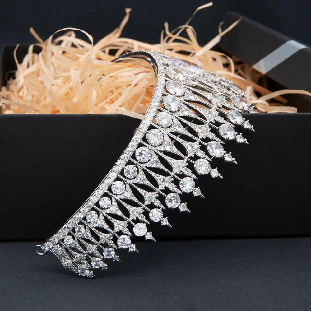 Luxury  Zirconia Crown Accessories Princess  Crystal Queens