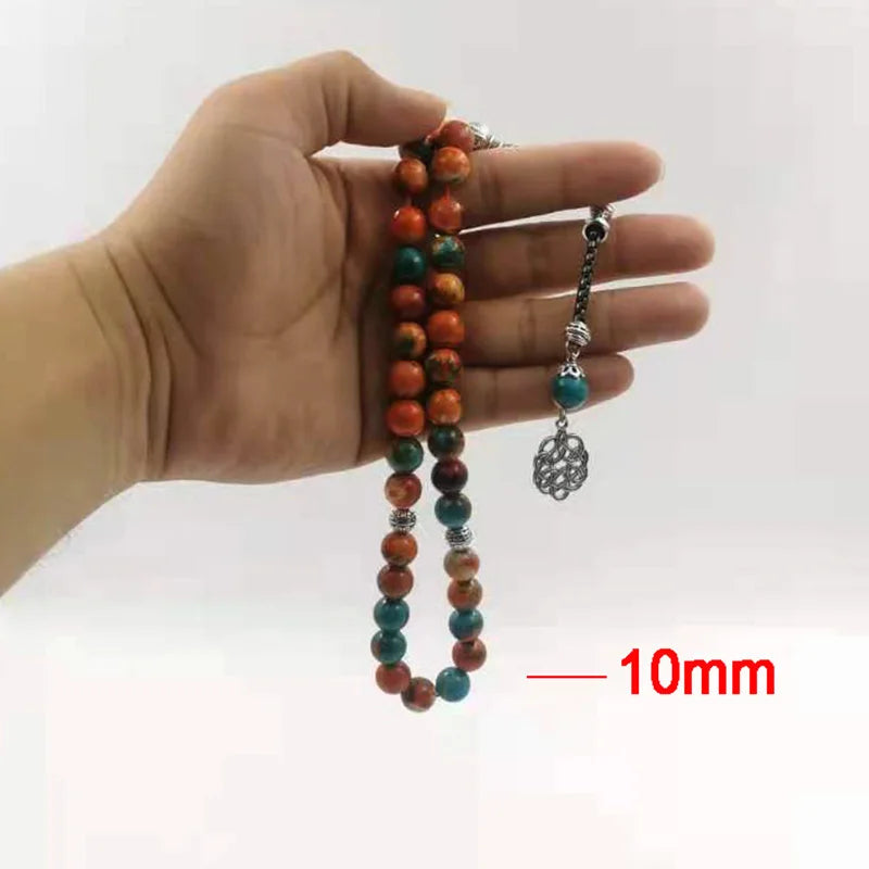 Tasbih Rainbow Agates stone Muslim prayer beads beads bracelet islamic jewelry arabic accessories on hand