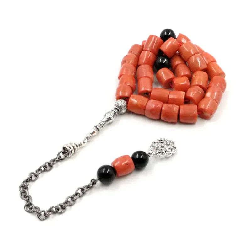 Tasbih Natural Coral Big Size Valuable gift Eid deep sea coral Muslim jewelry Fashion islamic Favorites Bracelets