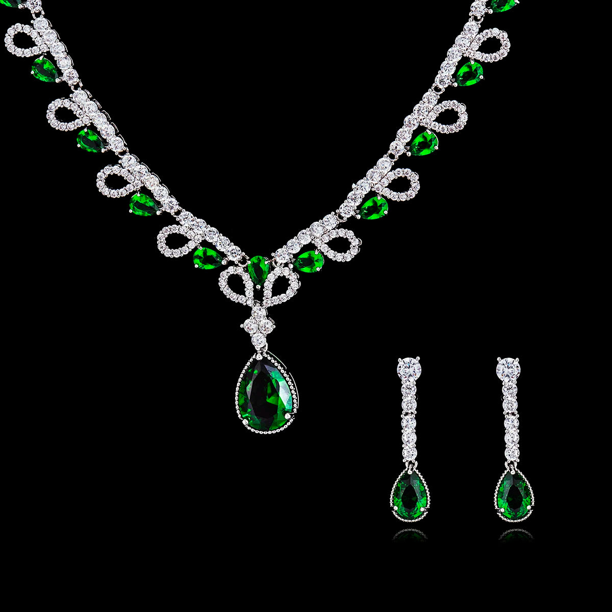 Crystal  Zircon Set  Jewelry Accessories