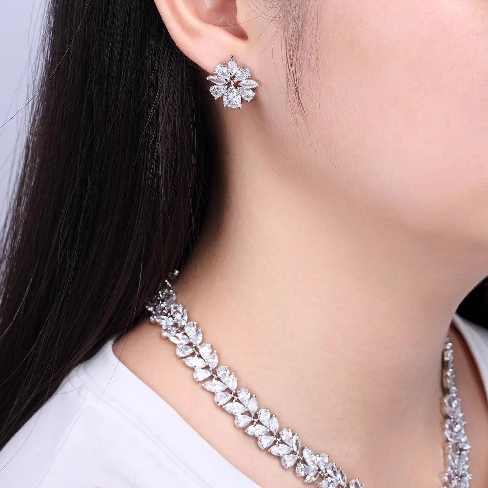 Crystal Zircon  Set Jewelry