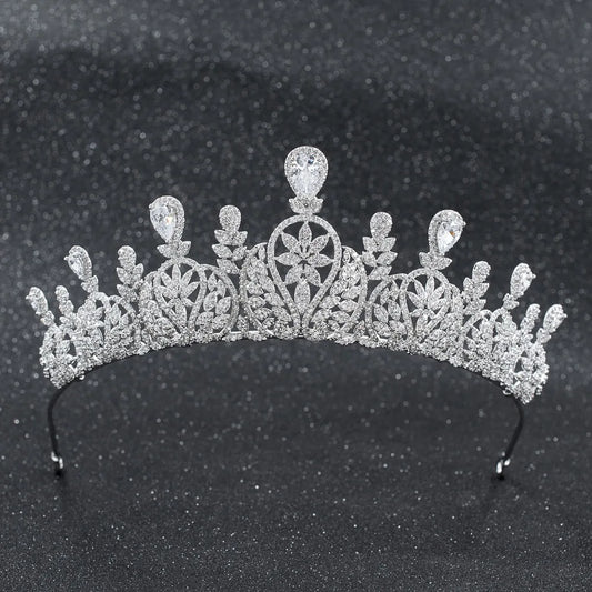 Luxury  Zirconia Crown Accessories Princess  Crystal Queens