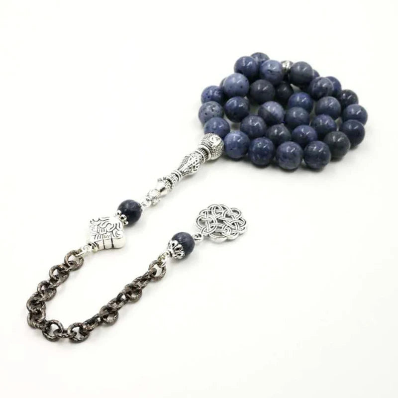 Natural Blue Coral Tasbih Muslim Rosary 33 Ramadan Eid gift Islam prayer beads Misbaha Man's Islamic Fashion Bracelets