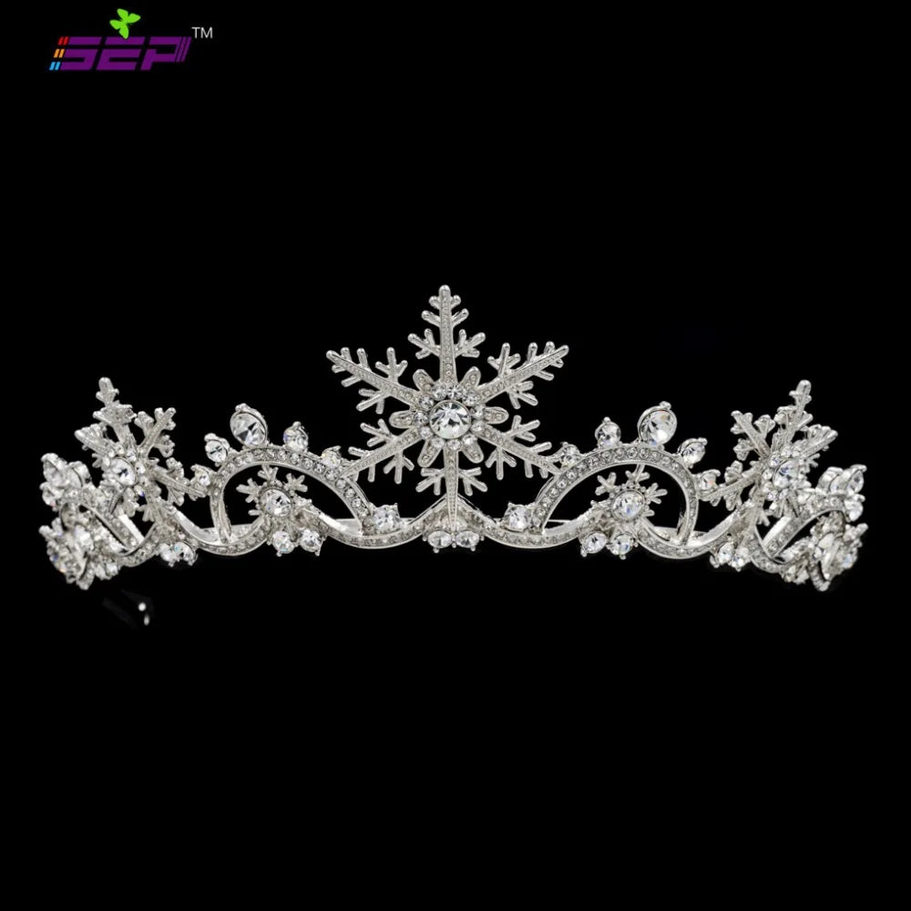 Crystals Women Princess Crown Bridal  Hair Jewelry Accessories