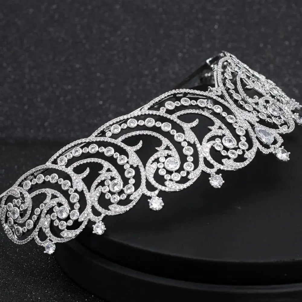 Luxury  Zirconia Crown Accessories Princess  Crystal Queens