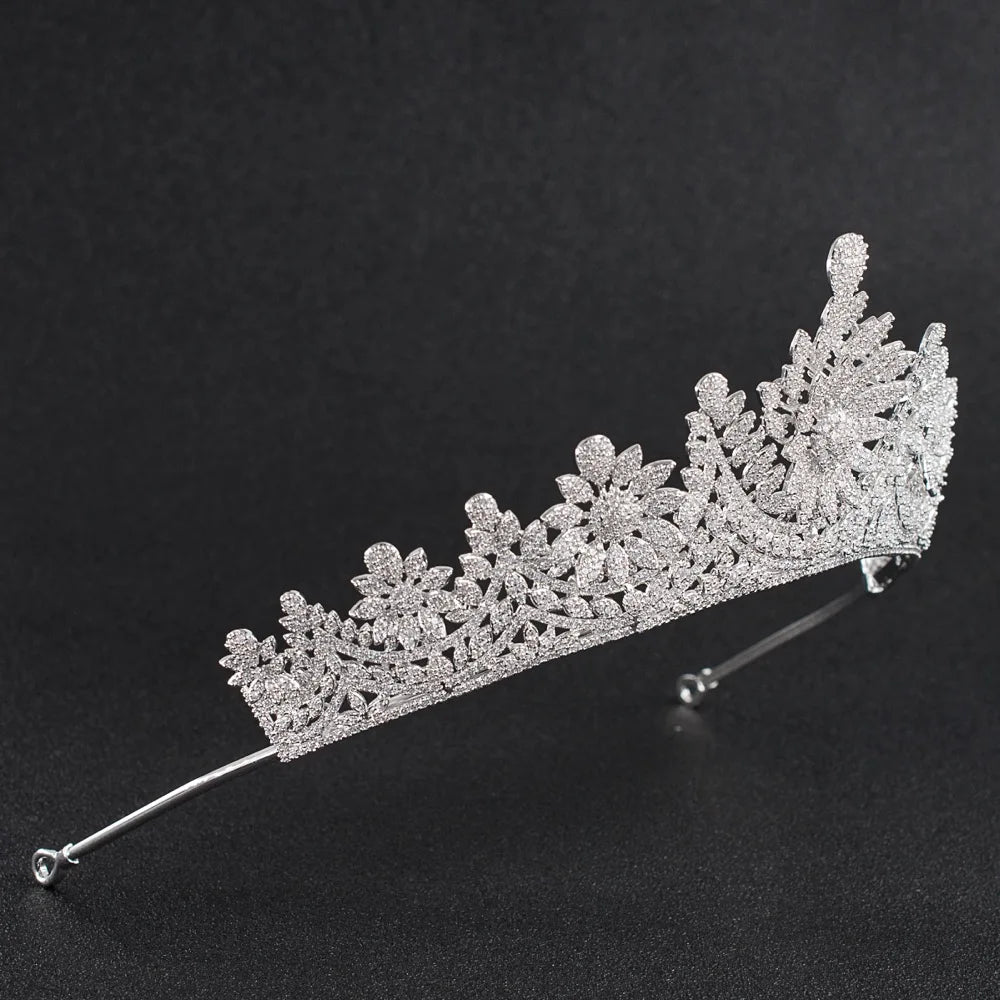 Luxury  Zirconia Crown Accessories Princess  Crystal Queens