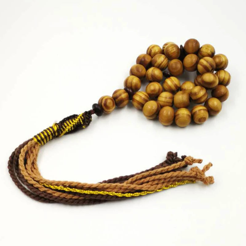 Tasbih men Natural Beech wood muslim Misbaha Prayer Beads islamic Rosary arabic fashion turkish accessories on hand