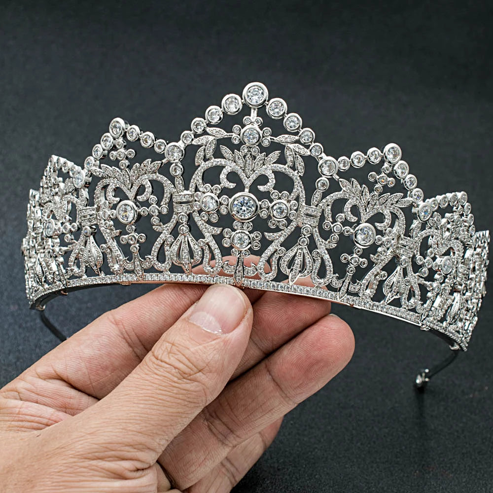 Luxury Zirconia Classic Wedding Crown  Hair Jewelry Accessories