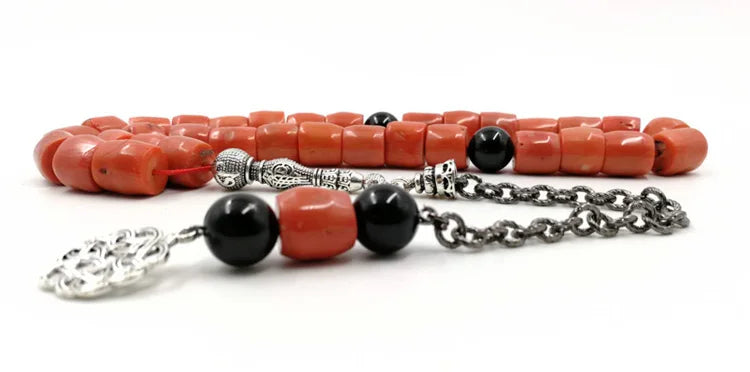 Tasbih Natural Coral Big Size Valuable gift Eid deep sea coral Muslim jewelry Fashion islamic Favorites Bracelets