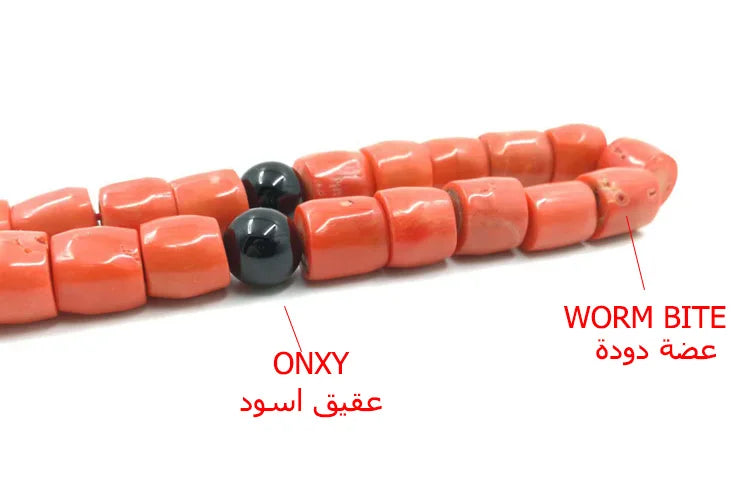 Tasbih Natural Coral Big Size Valuable gift Eid deep sea coral Muslim jewelry Fashion islamic Favorites Bracelets