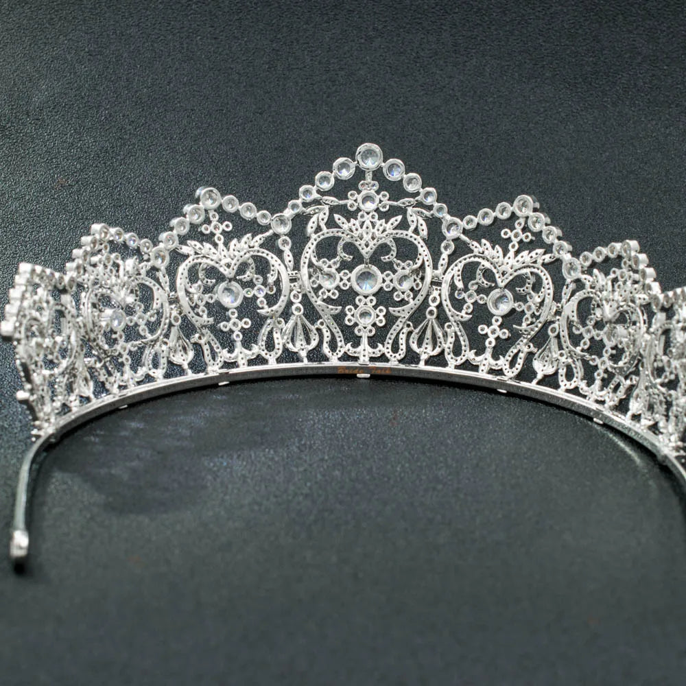 Luxury Zirconia Classic Wedding Crown  Hair Jewelry Accessories