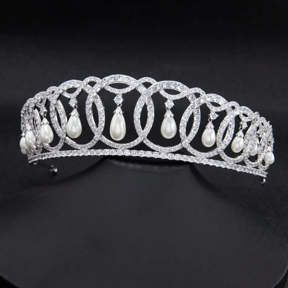 Luxury  Zirconia Crown Accessories Princess  Crystal Queens