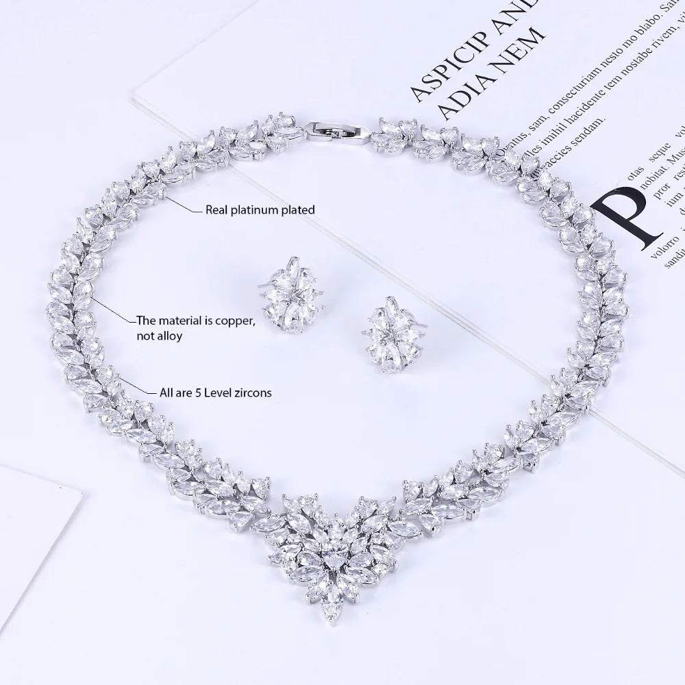 Crystal Zircon  Set Jewelry