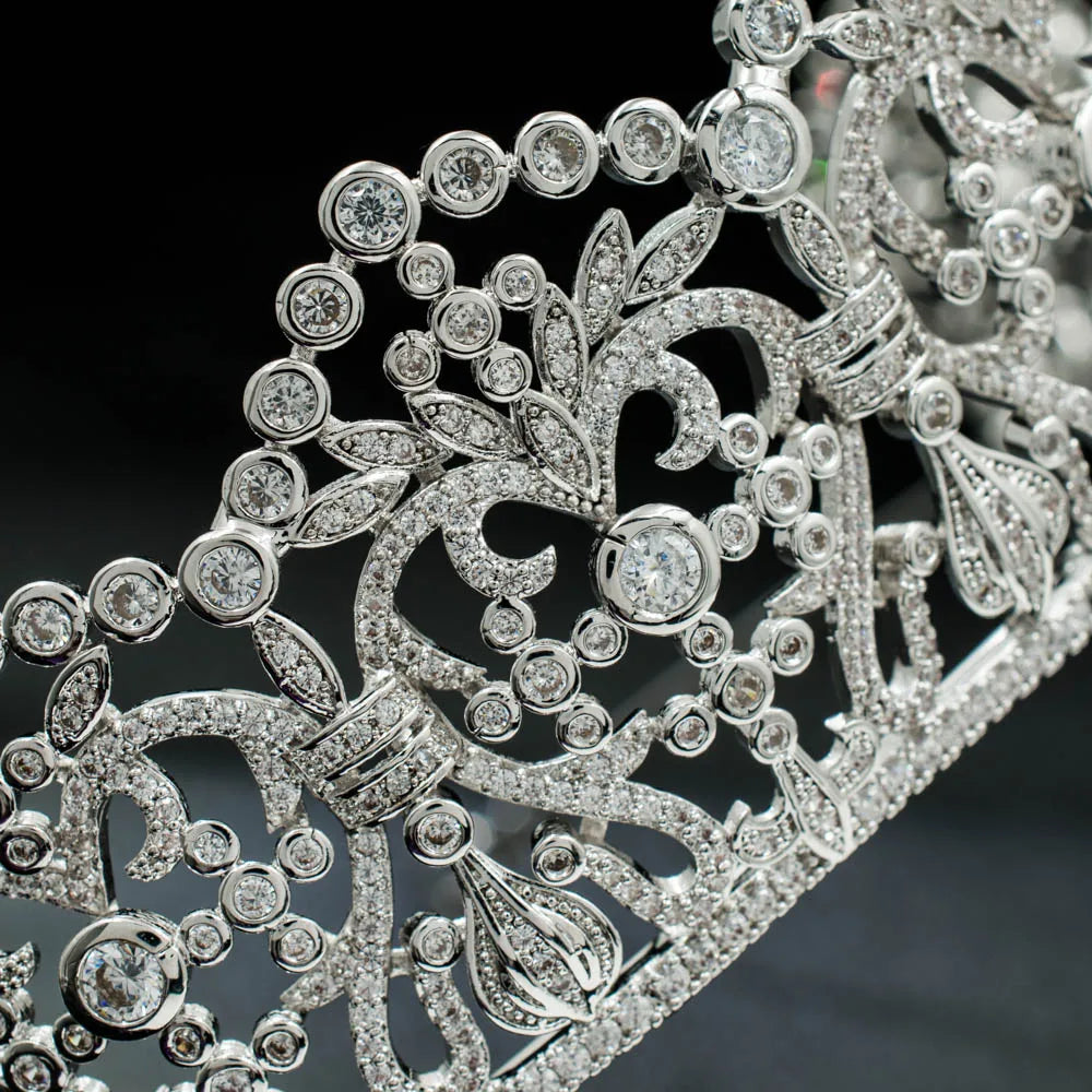 Luxury Zirconia Classic Wedding Crown  Hair Jewelry Accessories