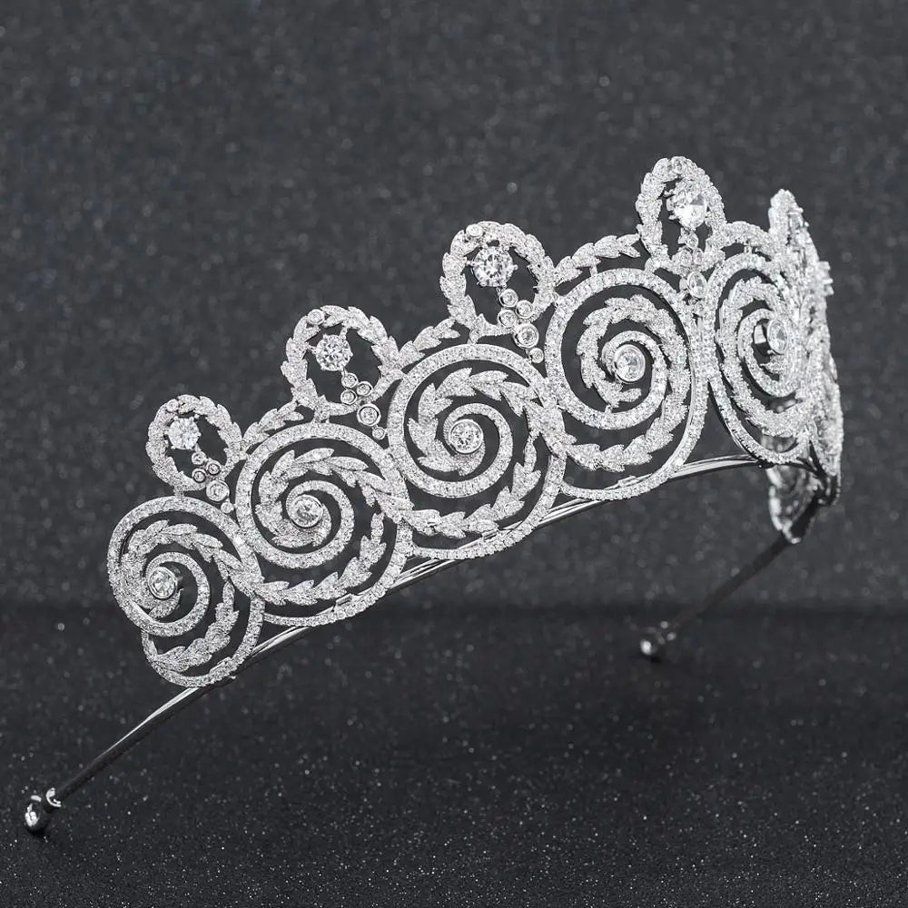 Classic Luxury  Zirconia Crown Accessories Princess  Crystal Queens