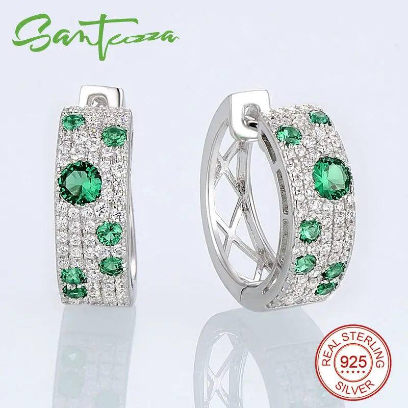 Jewelry Set  100% 925 Sterling Silver Green