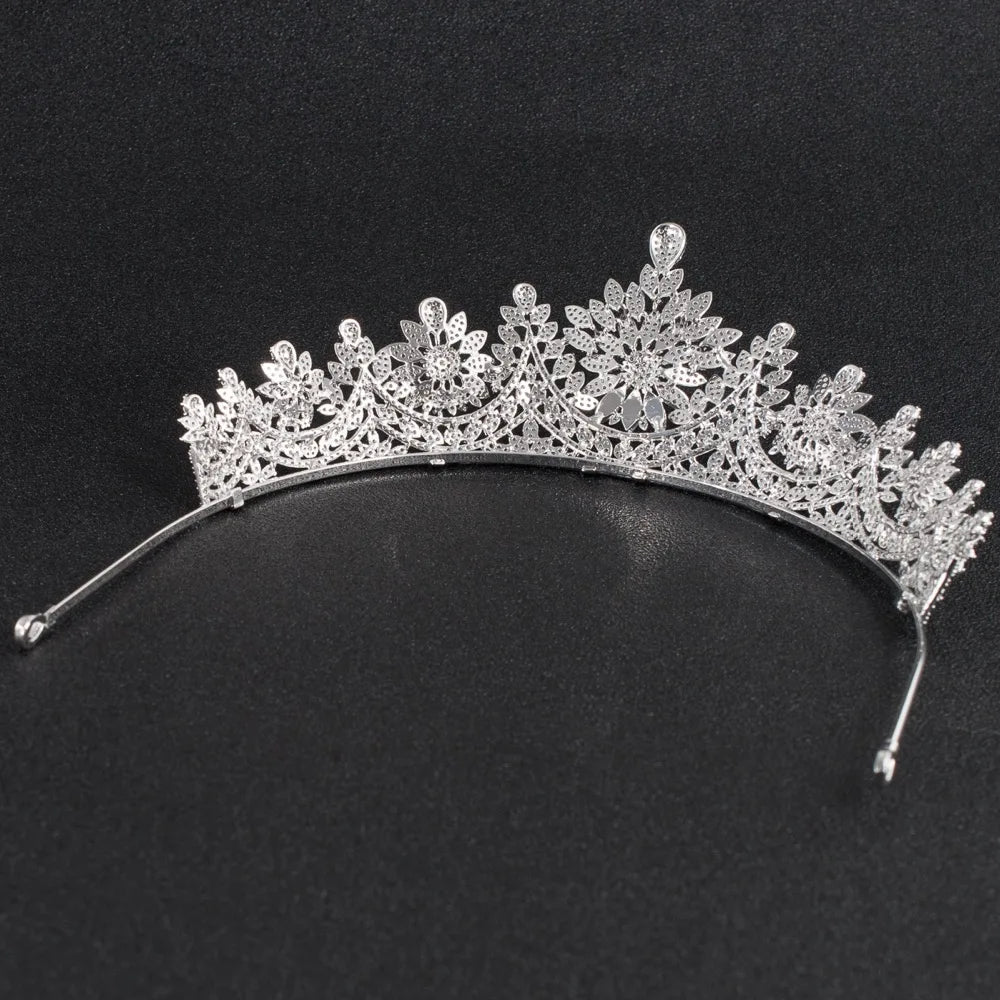 Luxury  Zirconia Crown Accessories Princess  Crystal Queens