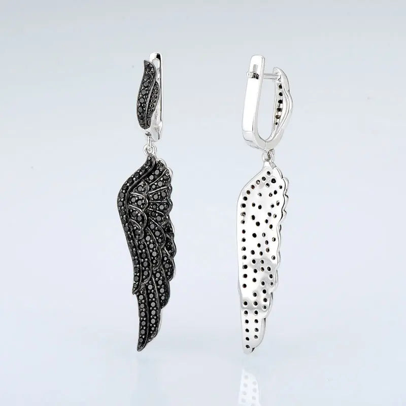 925 Sterling Silver Black Dangling Jewelry