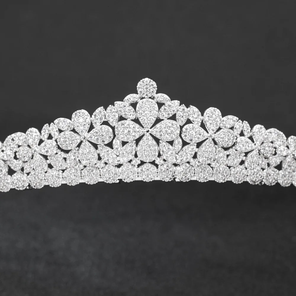 Zirconia Royal Wedding  Crown  Hair Jewelry Accessories