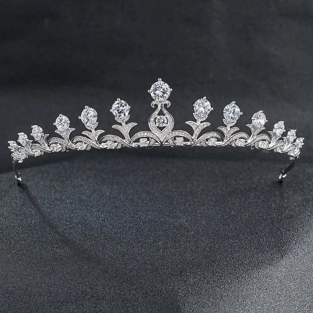 Luxury  Zirconia Crown Accessories Princess  Crystal Queens