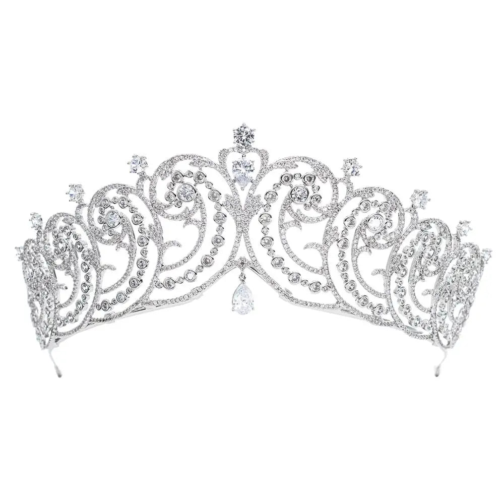 Luxury  Zirconia Crown Accessories Princess  Crystal Queens