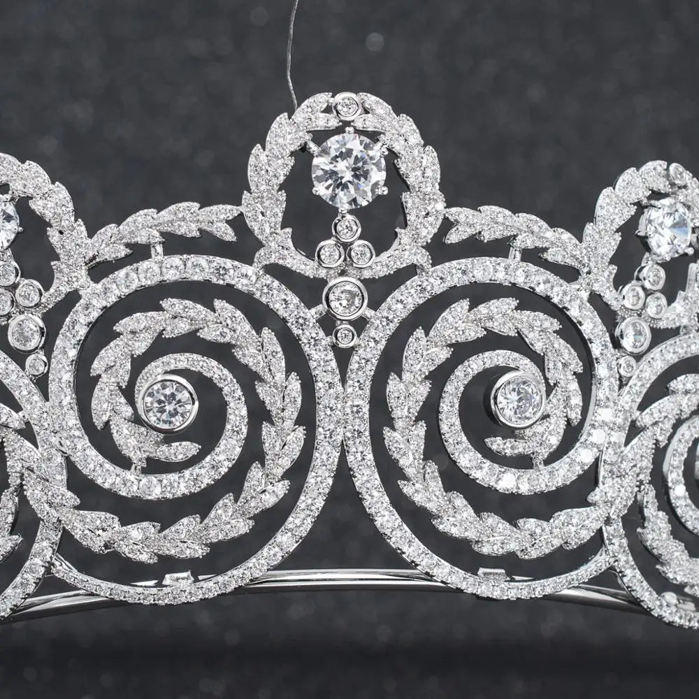 Classic Luxury  Zirconia Crown Accessories Princess  Crystal Queens