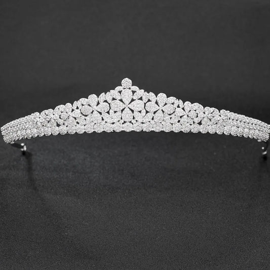 Zirconia Royal Wedding  Crown  Hair Jewelry Accessories