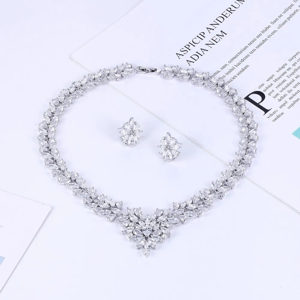 Crystal Zircon  Set Jewelry