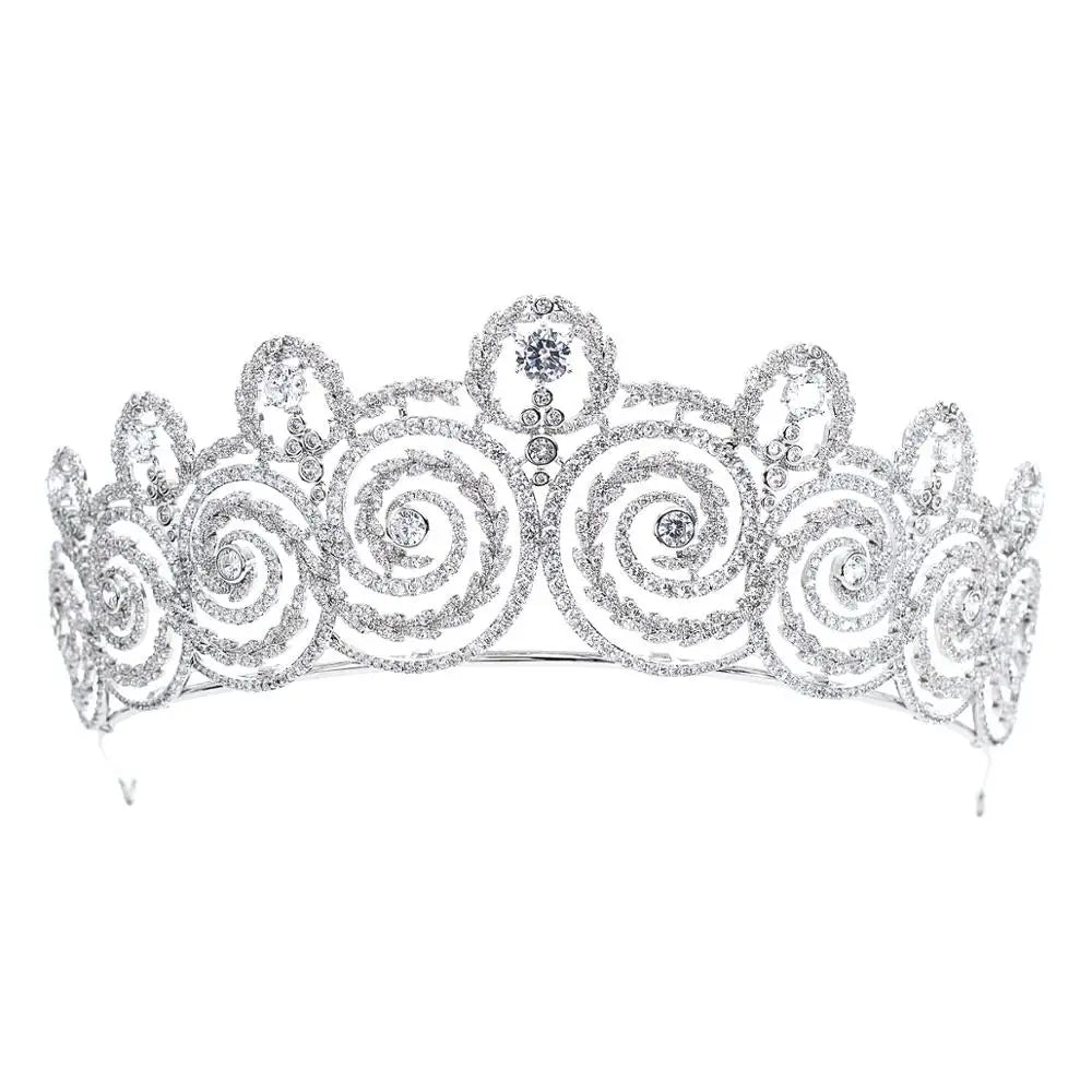 Classic Luxury  Zirconia Crown Accessories Princess  Crystal Queens