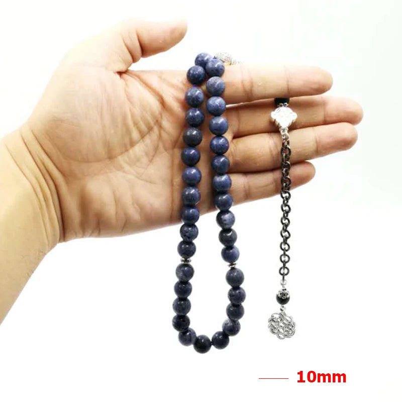 Natural Blue Coral Tasbih Muslim Rosary 33 Ramadan Eid gift Islam prayer beads Misbaha Man's Islamic Fashion Bracelets