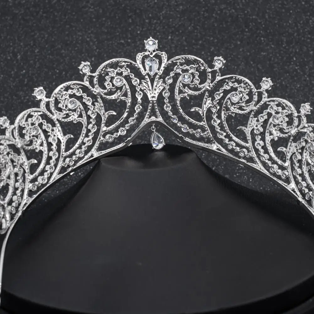 Luxury  Zirconia Crown Accessories Princess  Crystal Queens