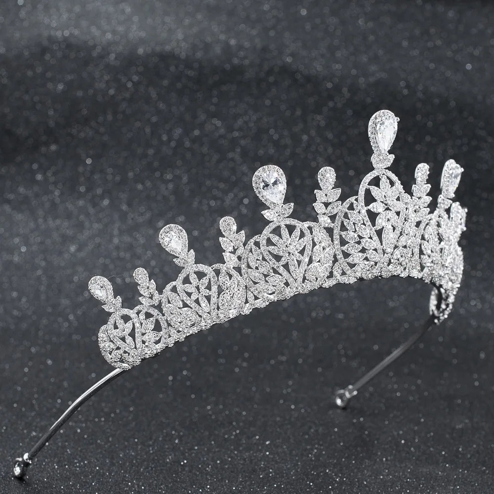 Luxury  Zirconia Crown Accessories Princess  Crystal Queens