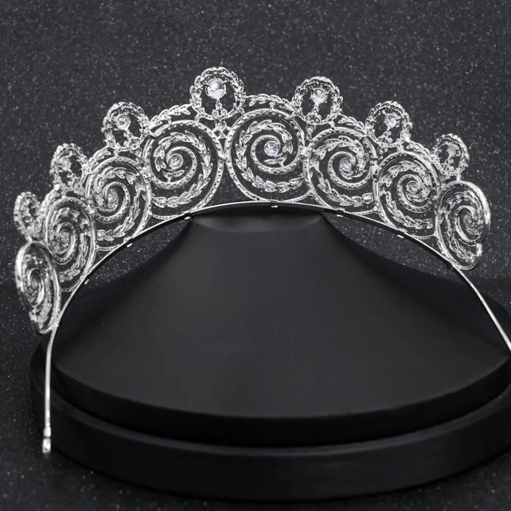 Classic Luxury  Zirconia Crown Accessories Princess  Crystal Queens