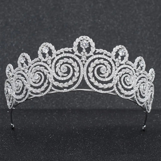 Classic Luxury  Zirconia Crown Accessories Princess  Crystal Queens