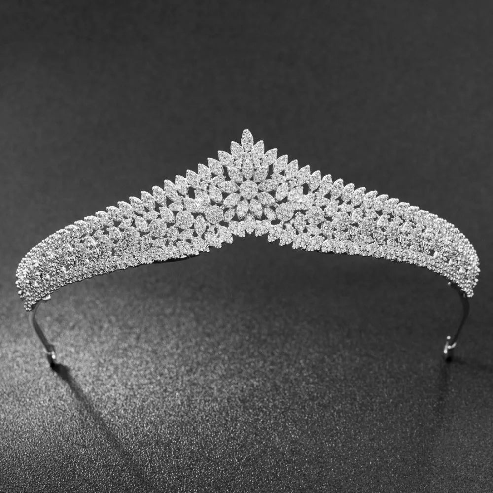 Luxury  Zirconia Crown Accessories Princess  Crystal Queens