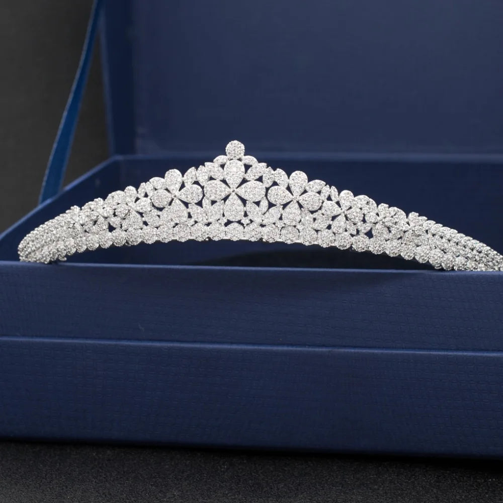 Zirconia Royal Wedding  Crown  Hair Jewelry Accessories