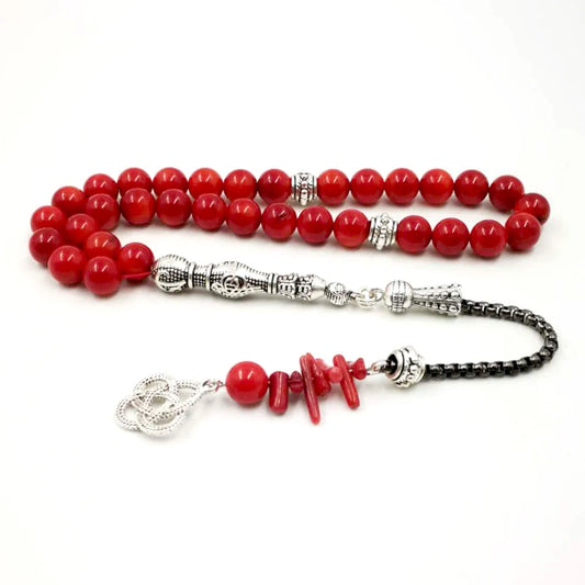 Tasbih Natural coral and coral reef tassel Eid gift ramadan accessories arabic Fashion  bracelet muslim prayer beads