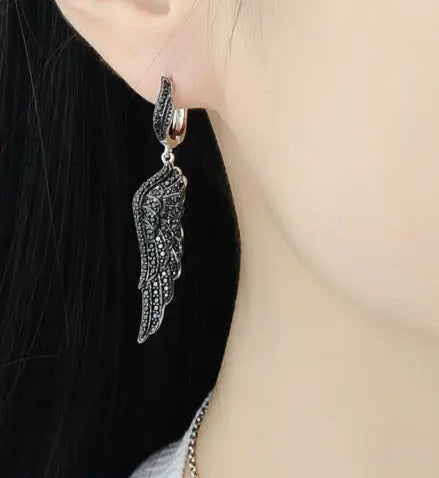 925 Sterling Silver Black Dangling Jewelry