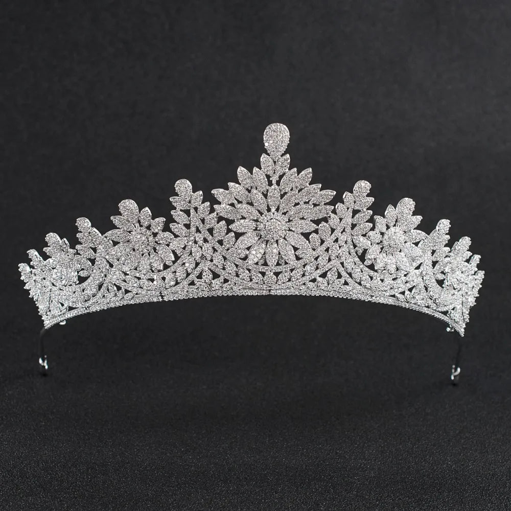 Luxury  Zirconia Crown Accessories Princess  Crystal Queens