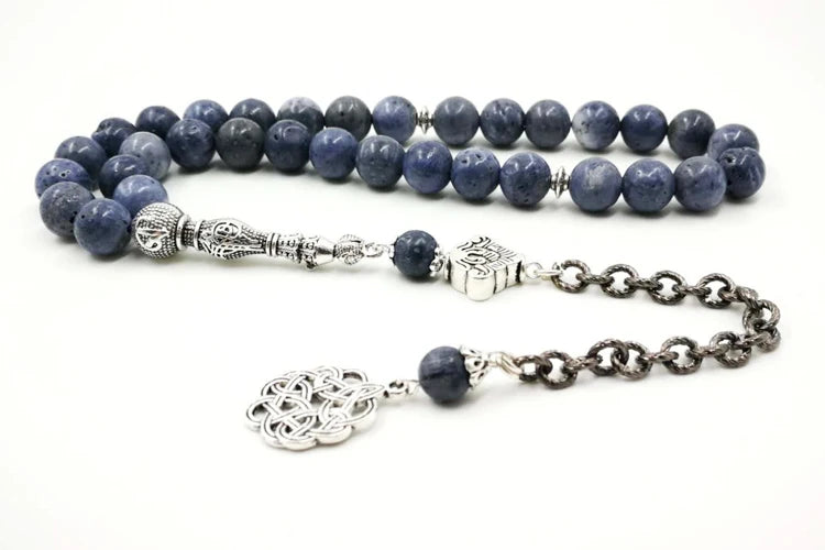 Natural Blue Coral Tasbih Muslim Rosary 33 Ramadan Eid gift Islam prayer beads Misbaha Man's Islamic Fashion Bracelets